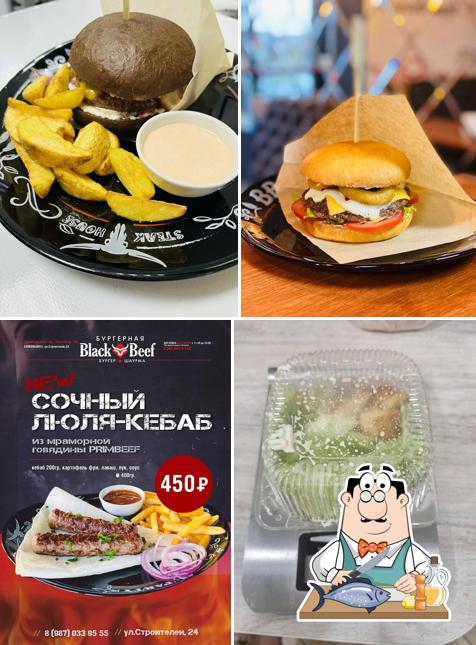 Лосось гриль в "Black Beef"