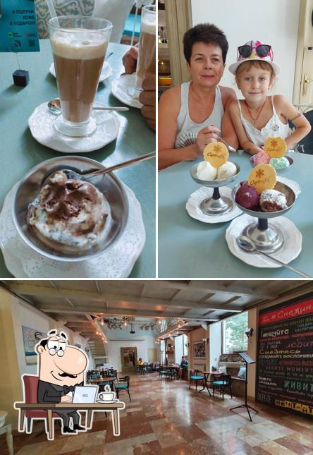 Посмотрите на внутренний интерьер "Арта - кафе "Снежинка""