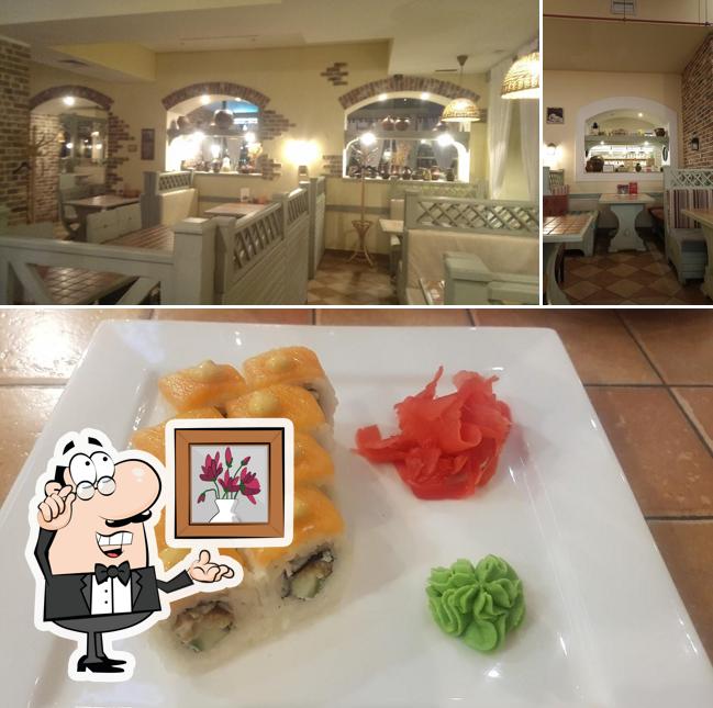 Внутреннее оформление и еда в Пронто