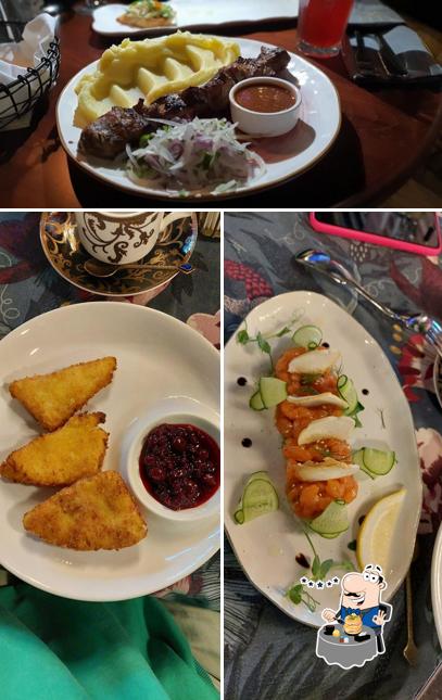 Блюда в "Mansard restaurant and hall"