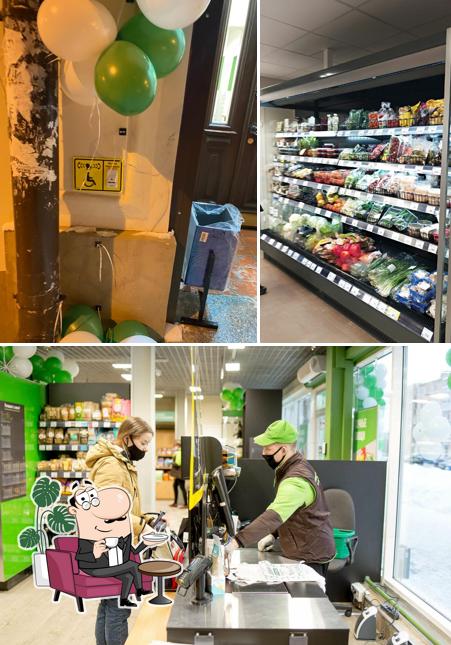 Посмотрите на внутренний интерьер "ВкусВилл"