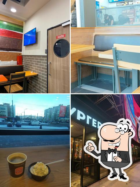 Посмотрите на это изображение, где видны внутреннее оформление и внешнее оформление в Бургер Кинг