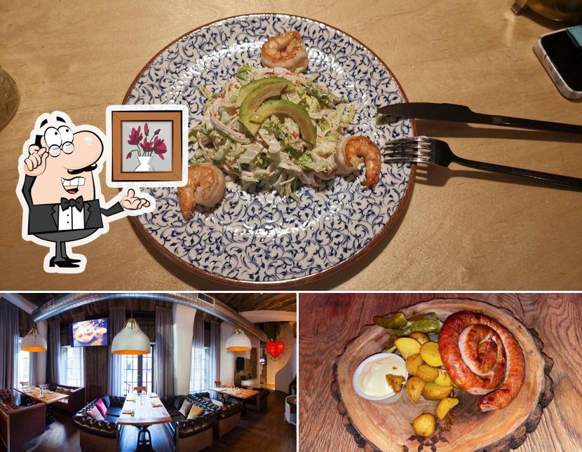 Внутреннее оформление и еда - все это можно увидеть на этом фото из Коптильня