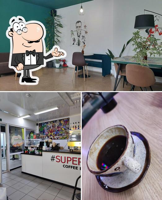 Посмотрите на внутренний интерьер "Огонь Кофе"