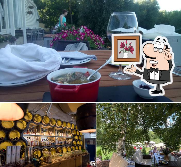 Посмотрите на внутренний интерьер "Причала"