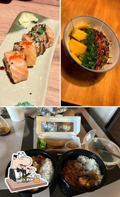 Еда и внутреннее оформление в Miso izakaya