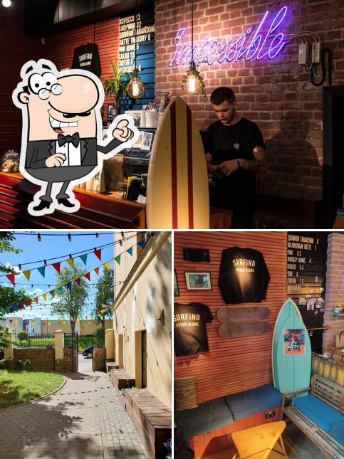 Посмотрите, как "SurfCoffee" выглядит снаружи