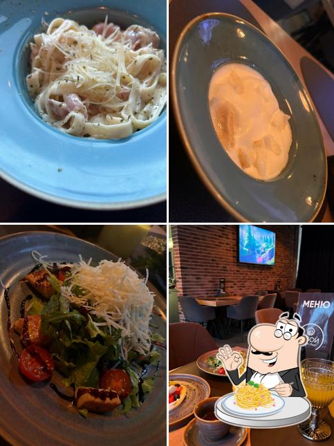 Паста карбонара в "Cafe&bar Svoi"