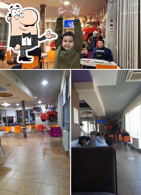 Посмотрите на внутренний интерьер "Пиццы Ника"