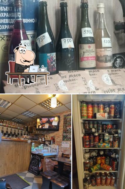 Внутреннее оформление и напитки в Пивные братья