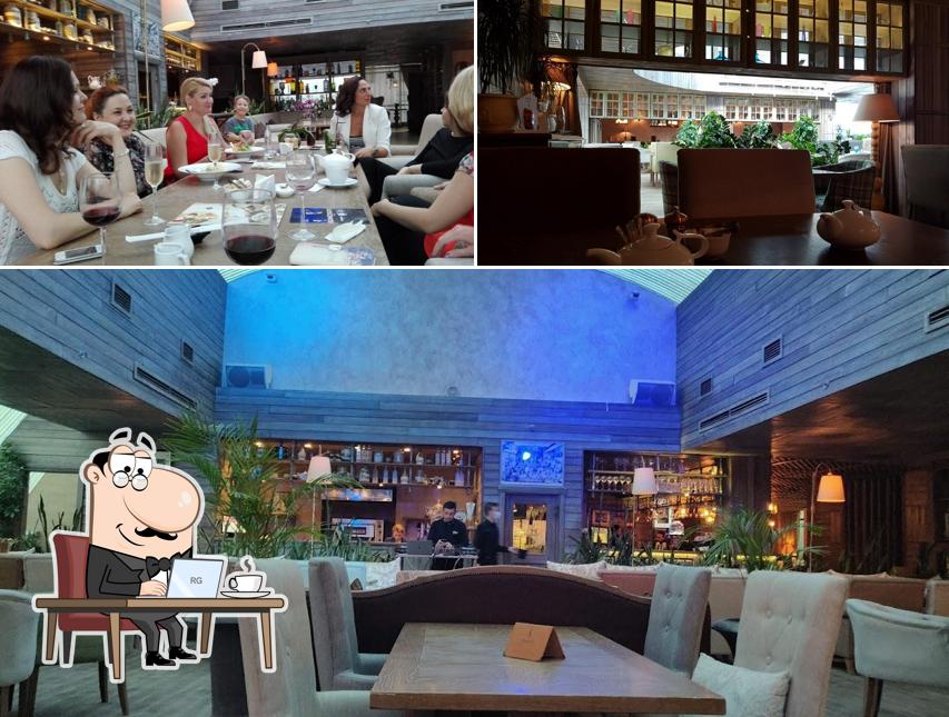 Посмотрите на внутренний интерьер "Ресторана Penates"