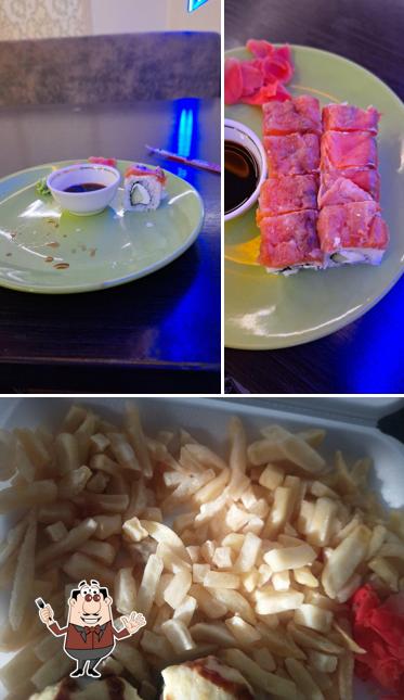 Это фотография, где изображены еда и внутреннее оформление в Родакс