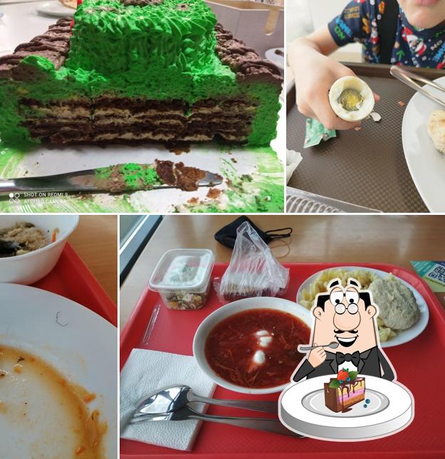 Шоколадный торт в "Столовой Планете Авто"