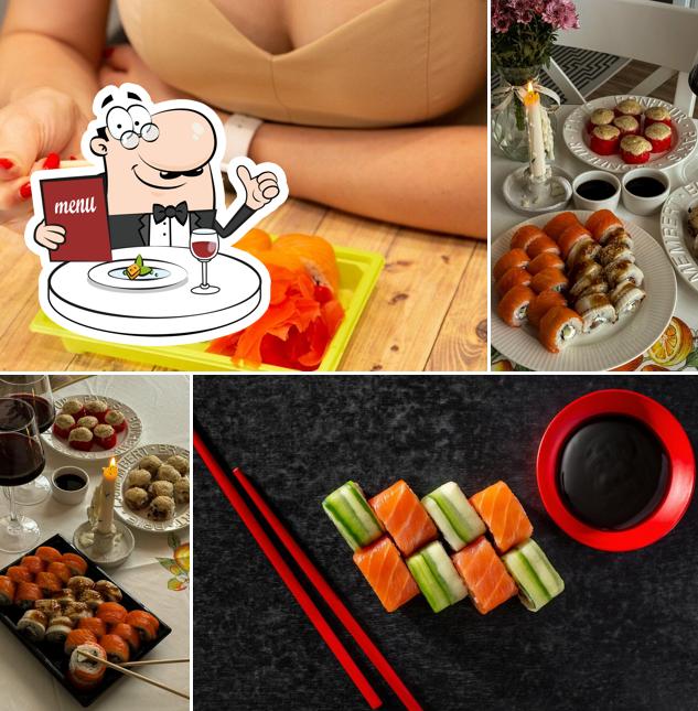 Еда в "MYBOX - суши-маркетах, wok-кафе, доставка"