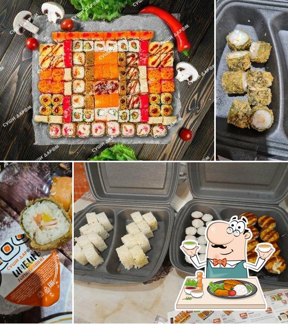 Еда в "Суши даром"