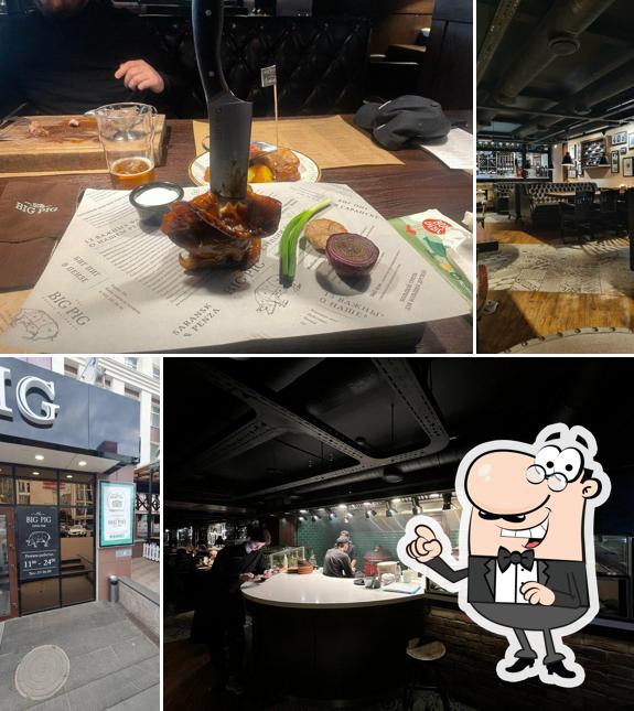 Посмотрите на внутренний интерьер "Big Pig"