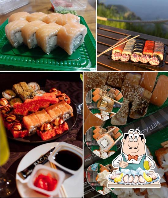 Закажите блюда с морепродуктами в "Суши от Зебруши"