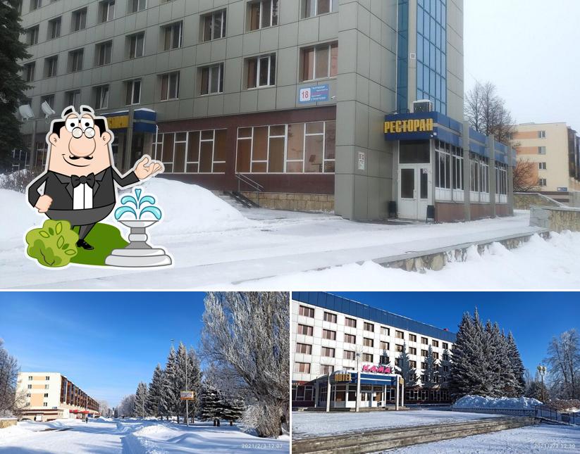 Наслаждайтесь свежим воздухом и видом, открывающемся из "Ресторана Кама"