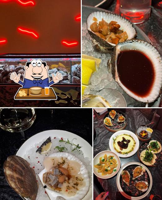 Еда в "Lure Oysterbar"