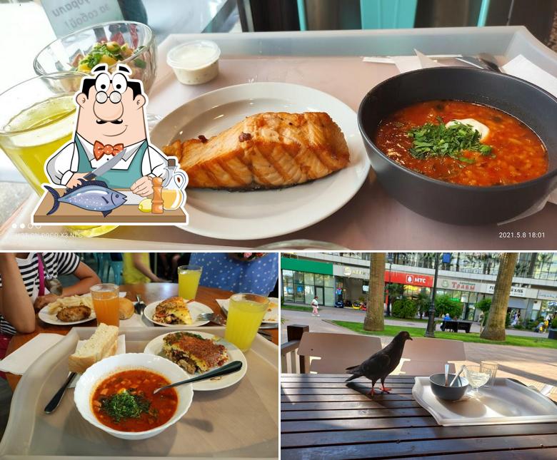 Лосось гриль в "Столовой Патисон"