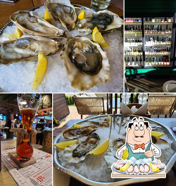 Устрицы в "TOP HOP 2 крафтовом баре"