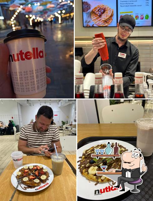 Внутреннее оформление и напитки - все это можно увидеть на этой фотографии из Nutella