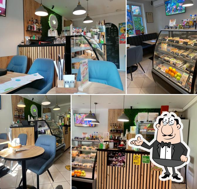 Посмотрите на внутренний интерьер "Time Out Coffee"