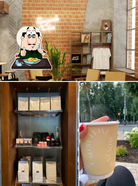 Еда и внутреннее оформление - все это можно увидеть на этом фото из Surf Coffee