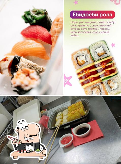 В "Ёбидоёби" подают суши и роллы