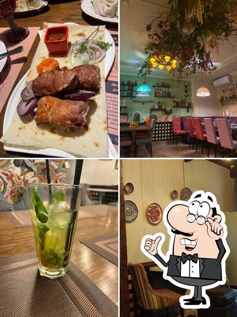 Посмотрите на внутренний интерьер "Хинкали Паб"