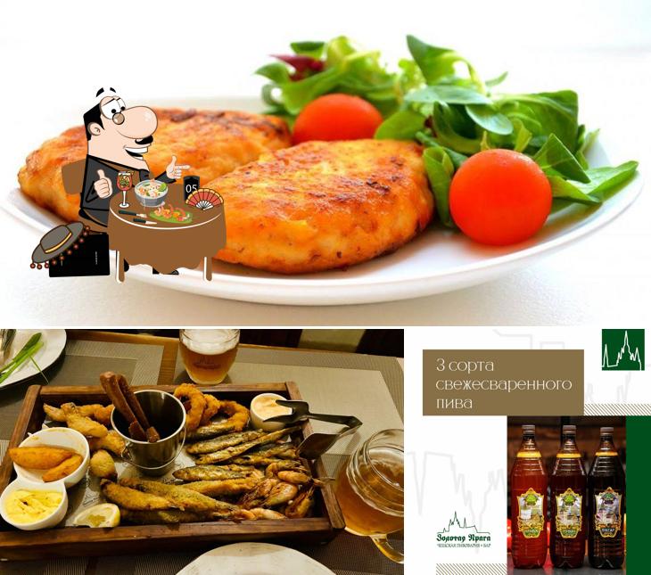 Снимок, на котором видны еда и напитки в Золотая Прага