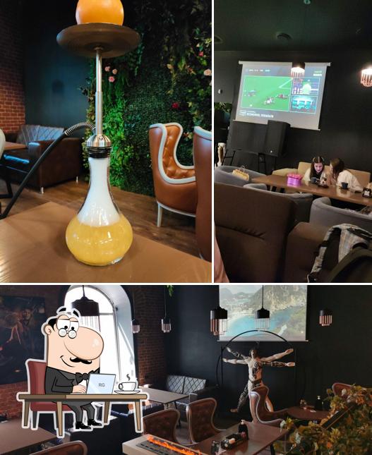 Посмотрите на внутренний интерьер "Стим Lounge"