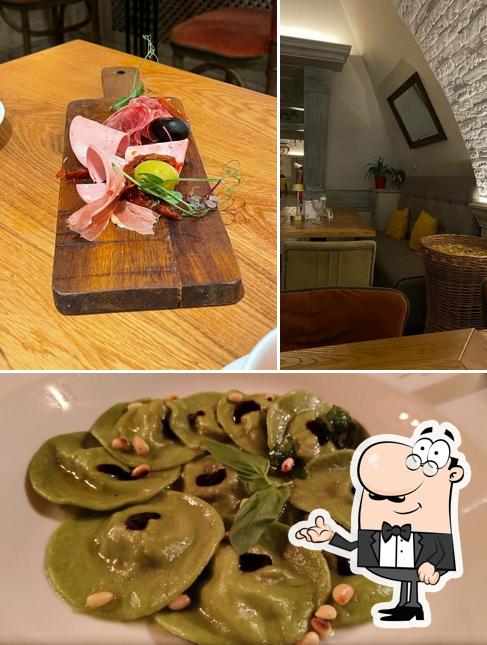 Внутреннее оформление и еда в Роберто