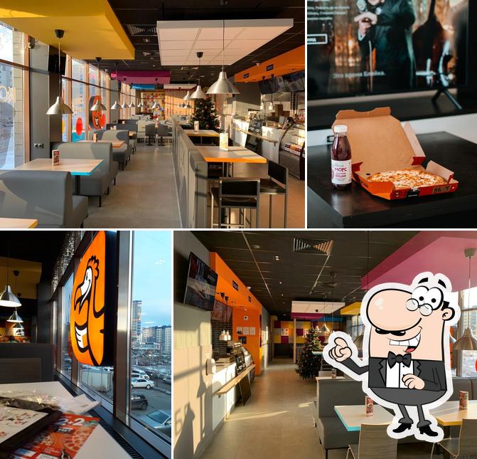 Посмотрите на внутренний интерьер "Додо Пицца"