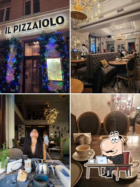 Посмотрите на внутренний интерьер "Il Pizzaiolo"