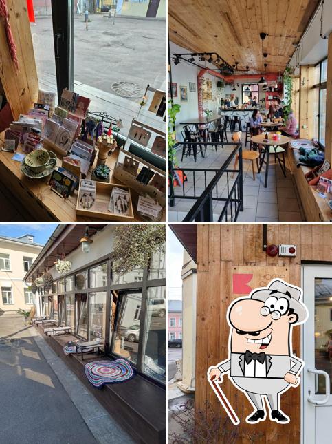 Изображение, на котором видны внешнее оформление и внутреннее оформление в Кофе он твой