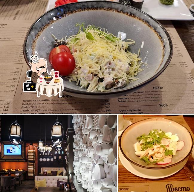 Еда и внутреннее оформление в Престо