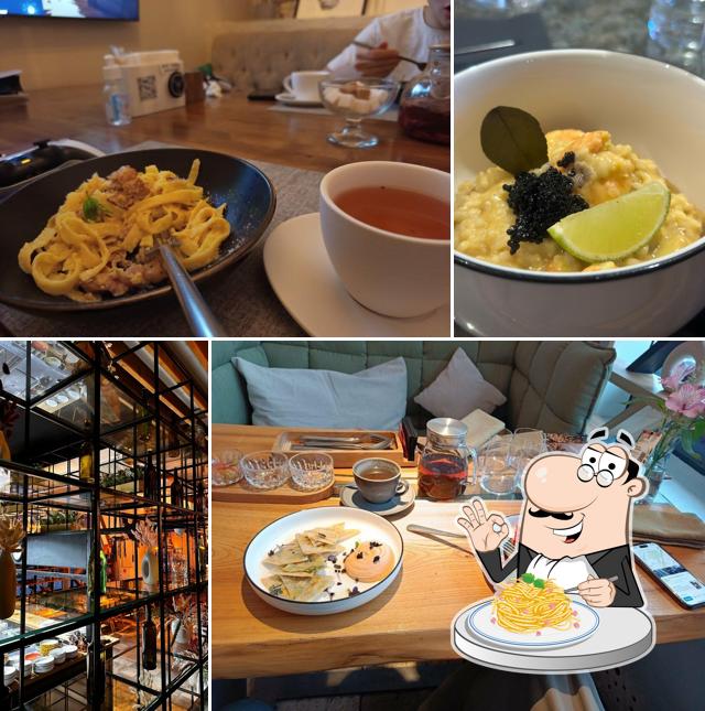 Паста карбонара в "Noisy Bar&Kitchen"