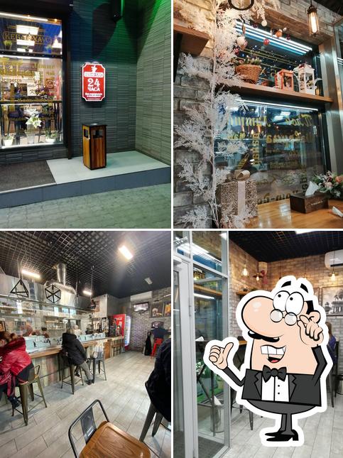 Посмотрите на внутренний интерьер "Кебаба-хауса"