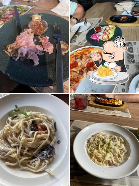 Паста карбонара в "Доски"