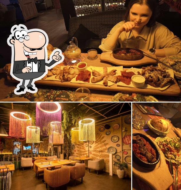 Посмотрите на внутренний интерьер "Чайхона"