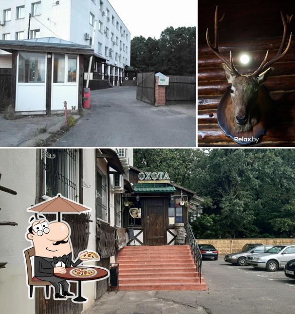 Посмотрите, как "Ресторан Охота" выглядит снаружи