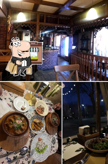 Посмотрите на это изображение, где видны внешнее оформление и барная стойка в Руставели