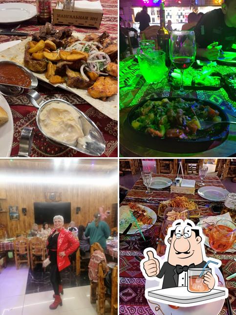 Помимо прочего, в Мангальная 1 есть напитки и внутреннее оформление