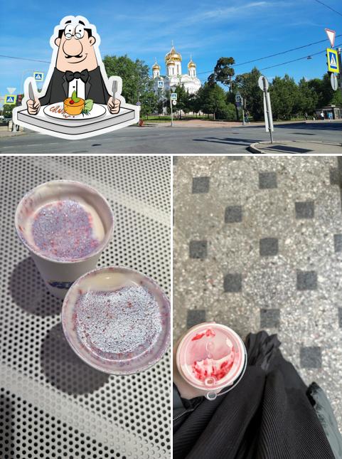 Посмотрите на это изображение, где видны еда и внешнее оформление в Etlon coffee