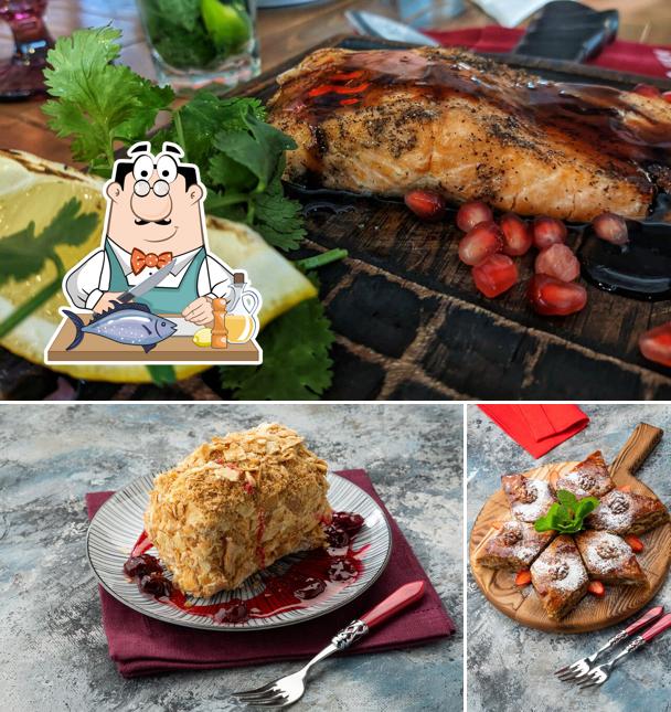 Лосось гриль в "Барашках"