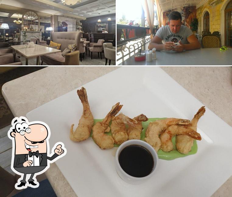 Посмотрите на внутренний интерьер "Альденте"