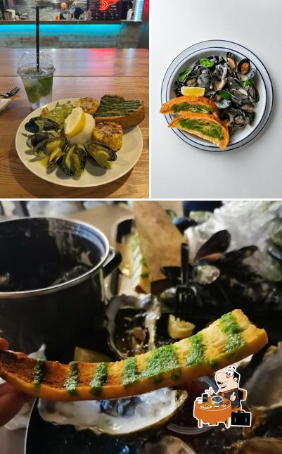 Креветки и Мидии