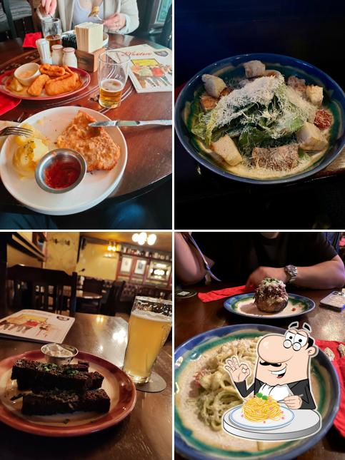 Паста карбонара в "Punch & Judy Pub"