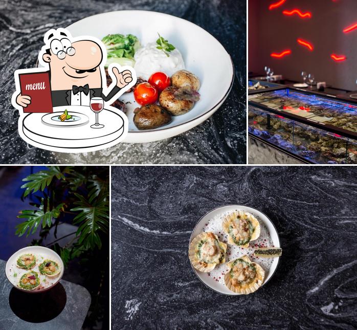 Еда в "Lure Oysterbar"